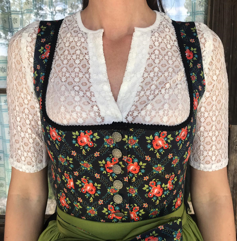 Women's dirndl in black with blouse Verena both my heart and soul