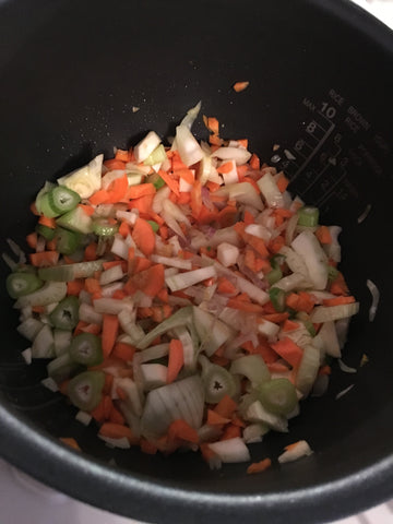 Kabeljau Eintopf mit Gemüse im KIC-180 KeMar Kitchenware Multikocher