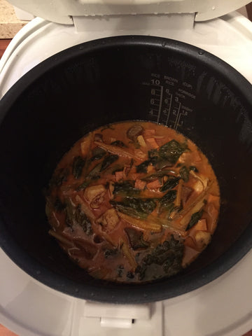 Gelbes Thai Curry im Multikocher Reiskocher KIC-180 KeMar Kitchenware