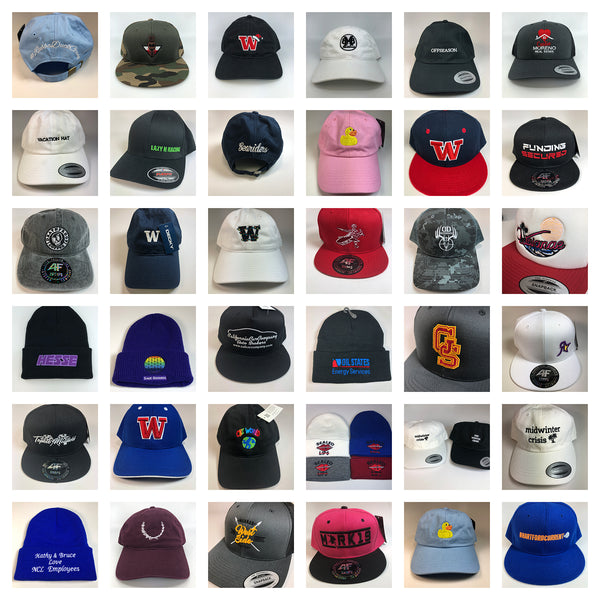 bulk custom logo hats, custom logo hats, wholesale custom logo hats, bulk embroidered hats, wholesale embroidered hats, wholesale promotional hats, bulk promotional hats