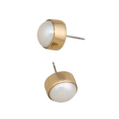 AFFORDABLE GOLD PEARL POST EARRINGS