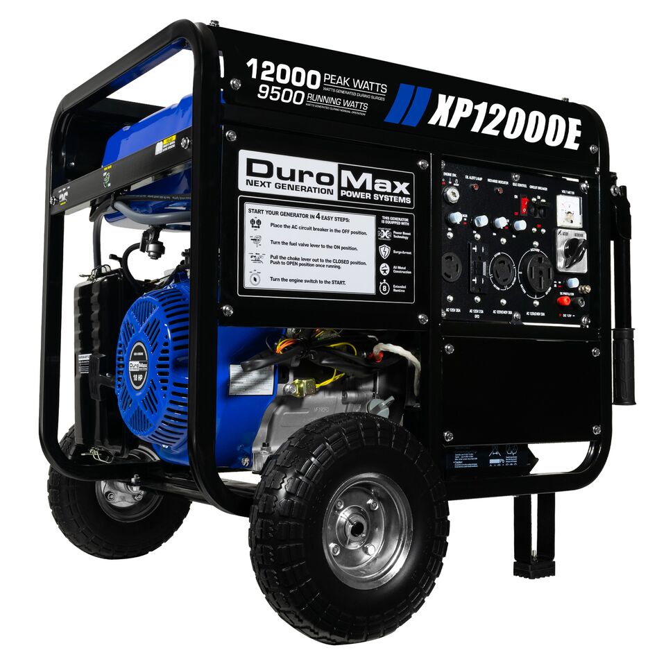 DuroMax XP12000E 12000 Watt 18 HP Portable Gas Generator - The "BEAST" - AllProGenerators.com