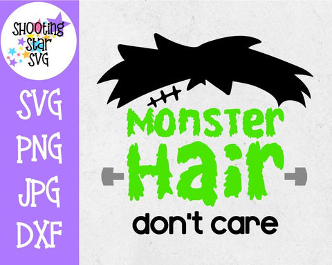 Monster Hair Don't Care SVG - Frankenstein Face