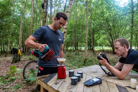 Cycling Coffee Brewing Photography 
