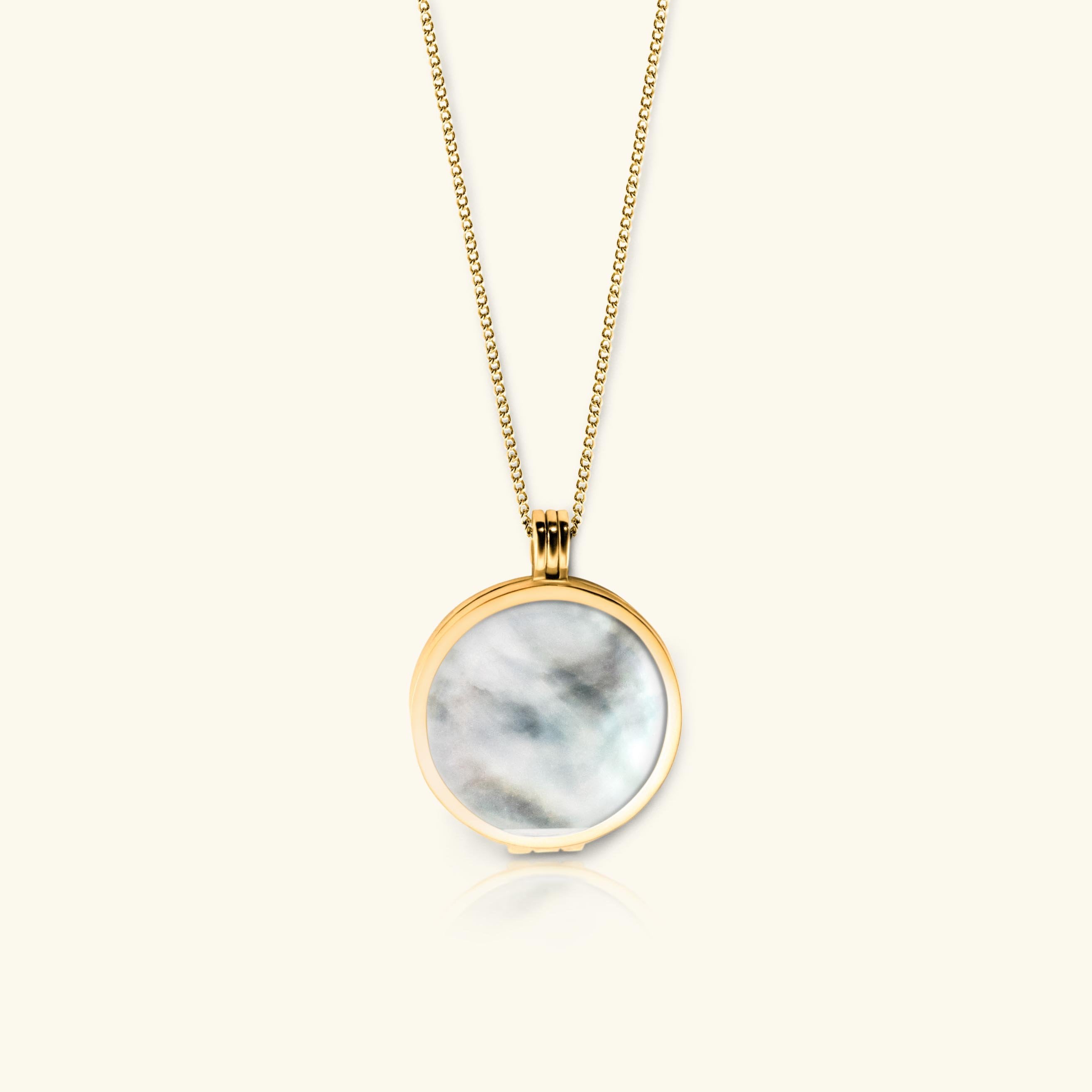 mother of pearl gemstone necklace