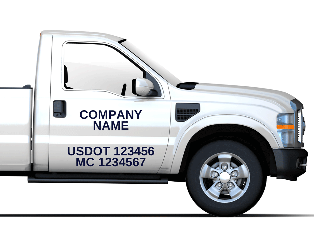 company name with usdot mc number decal. where to place your regulation number decals