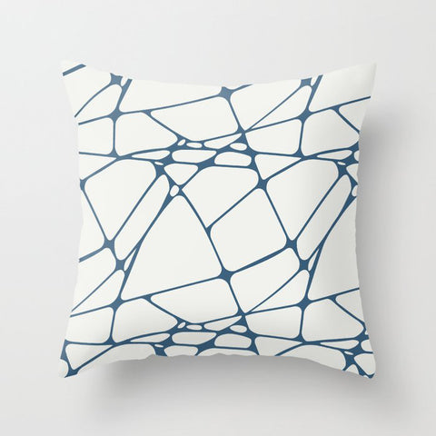 Abstract Mosaic Pattern 1 Pairs to Delicate White PPG1001-1 and Chinese Porcelain PPG1160-6 Throw Pillow