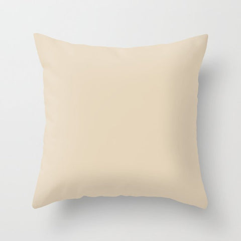 PPG Glidden Accent Color to Chinese Porcelain PPG1160-6 Alpaca Wool Cream PPG14-19 Solid Color Throw Pillow