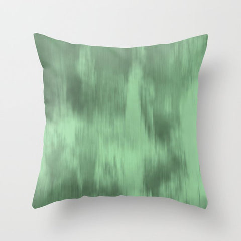 Pastel Mint Green Fusion Watercolor Blend Pairs to Coloro 2020 Color of the Year Neo Mint 065-80-23 Throw Pillow