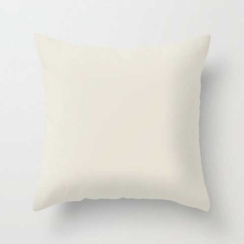 Pastel Tan Solid Color Pairs with PPG Glidden Oatmeal PPG1023-1 Solid Color Throw Pillow