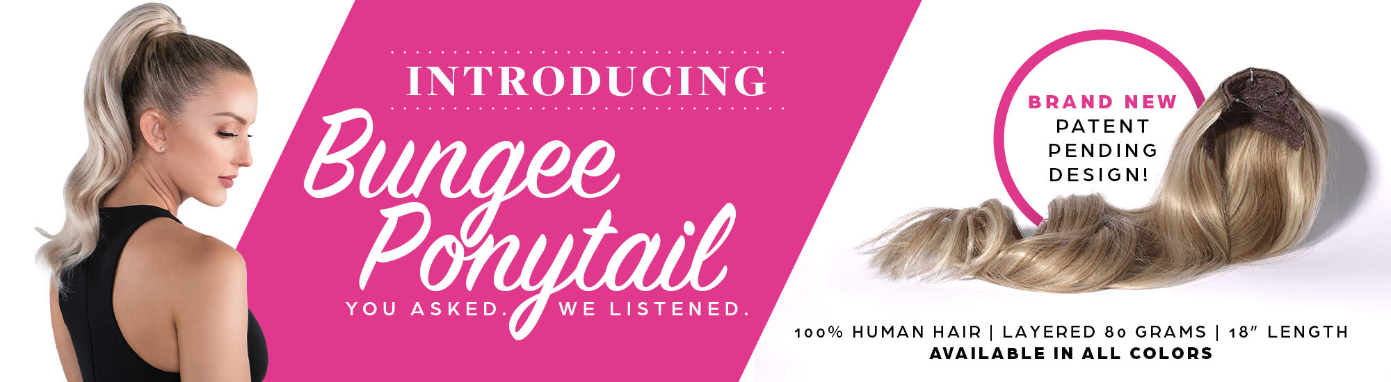 Hidden Crown Hair Try New Bungee Ponytails Made Of 100 Human Hair Hidden Crown Hair Extensions