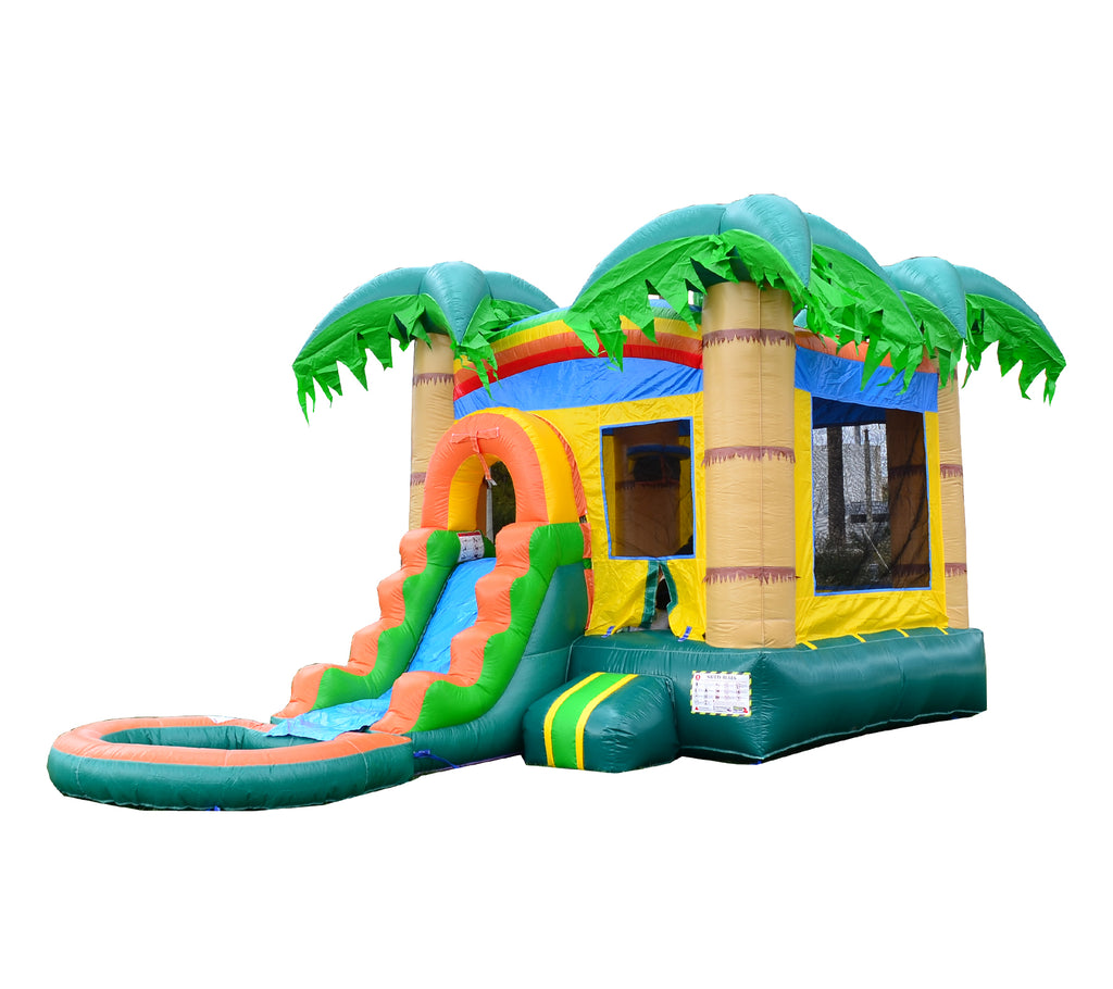 bouncing house with slide