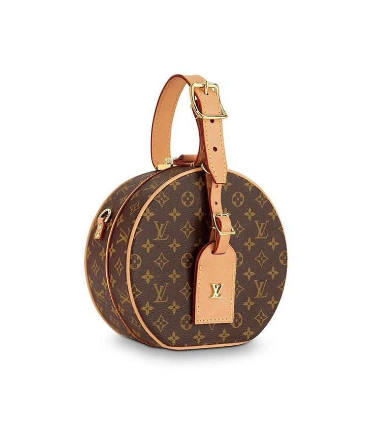 Louis Vuitton Petite Boite Chapeau Bag Reverse Monogram Canvas Brown