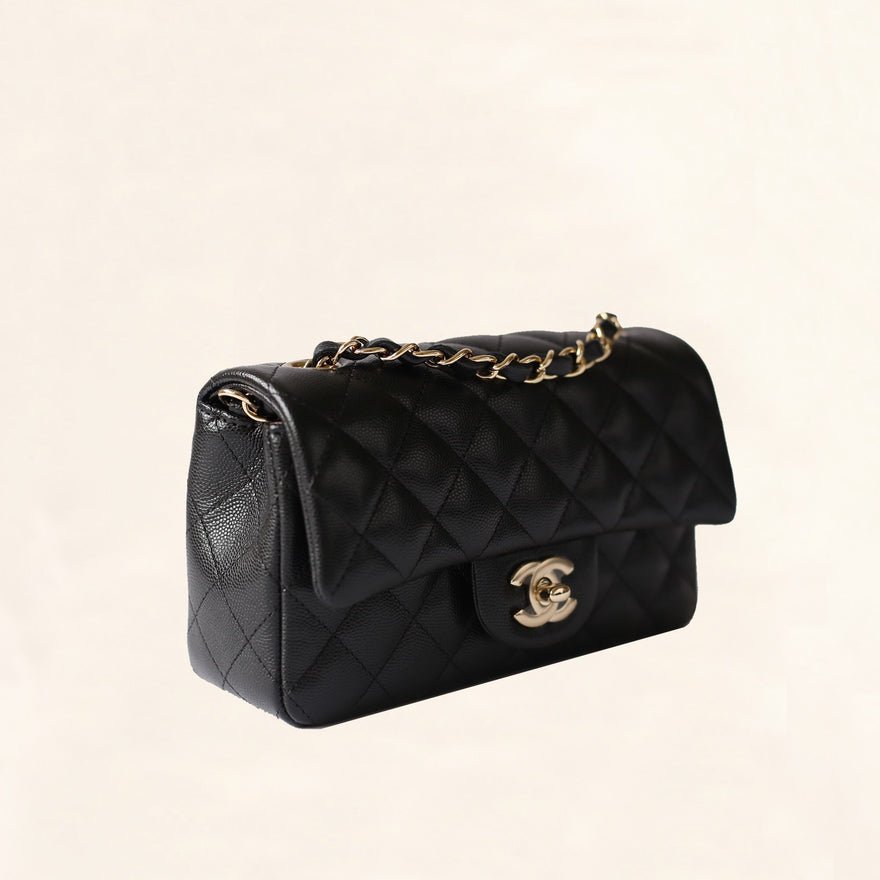 Chanel - Caviar Mini Rectangular Flap Bag
