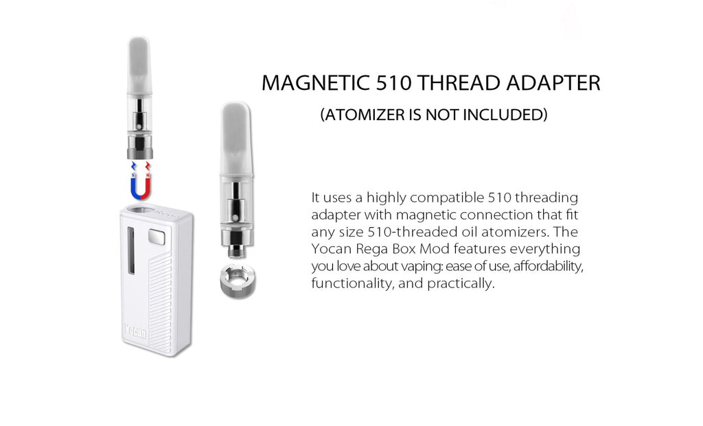 Yocan Rega VV Box Mod Magnetic 510 Thread Adapter