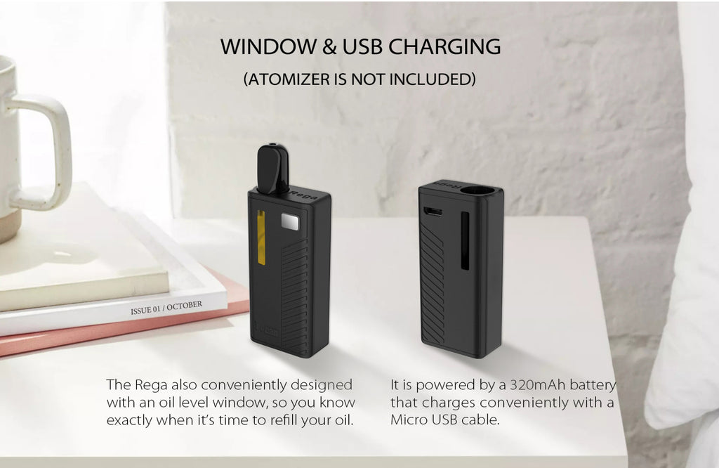 Yocan Rega VV Box Mod Window & USB Charging