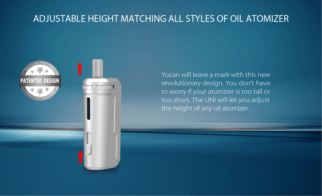 Yocan UNI VV Box Mod - Adjustable Height Matching All Styles Of Oil Atomizer