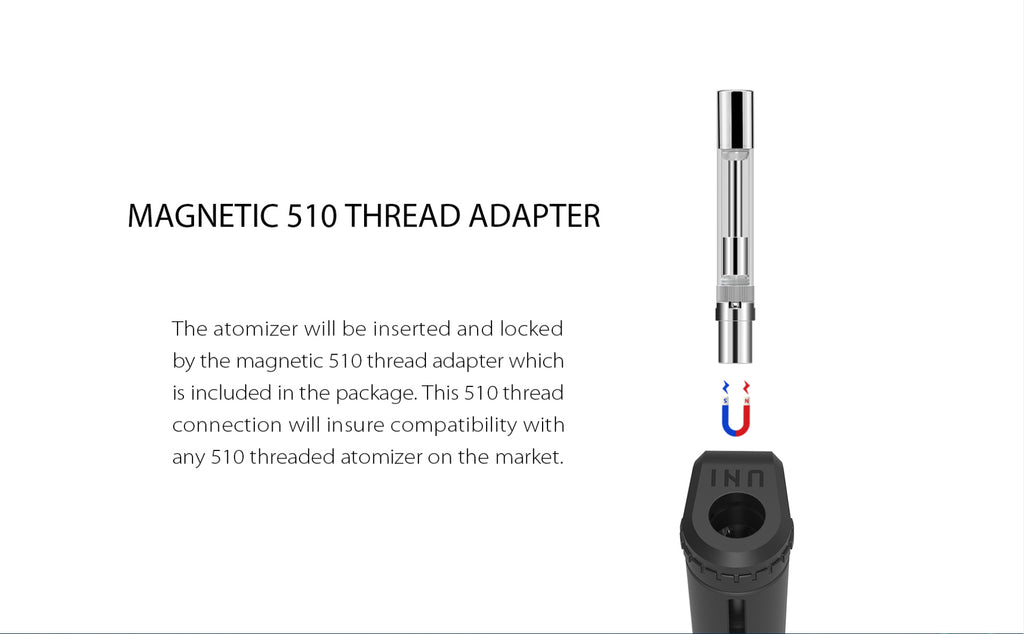 Yocan UNI VV Box Mod - Magnetic 510 Thread Adapter