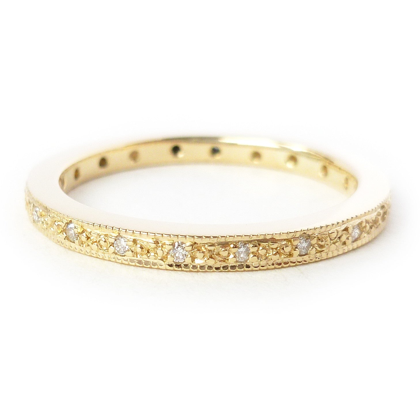 18ct gold and pave set diamond ring - Sue Lane
