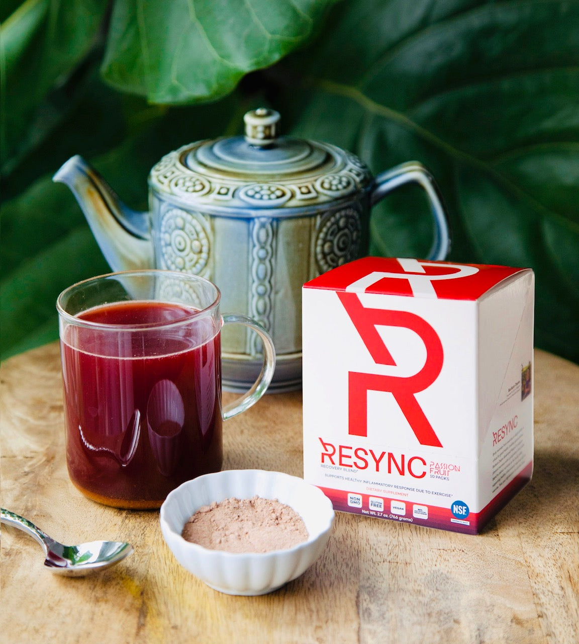 Tea mixed with resync