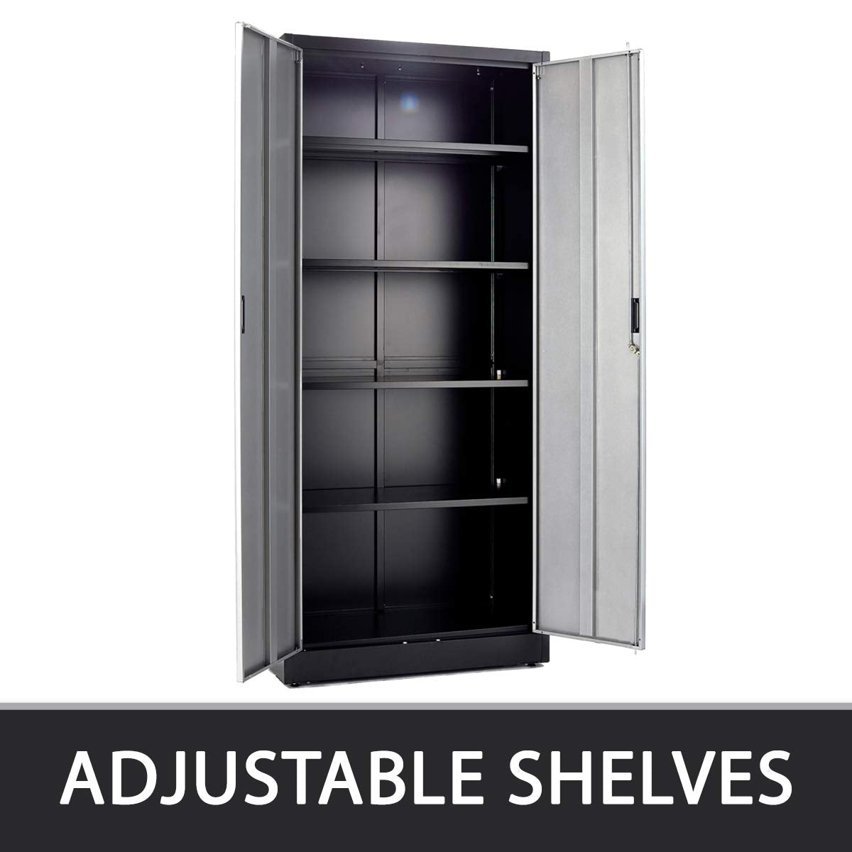 Steel Storage Cabinet 71" Tall, Lockable Doors and ...