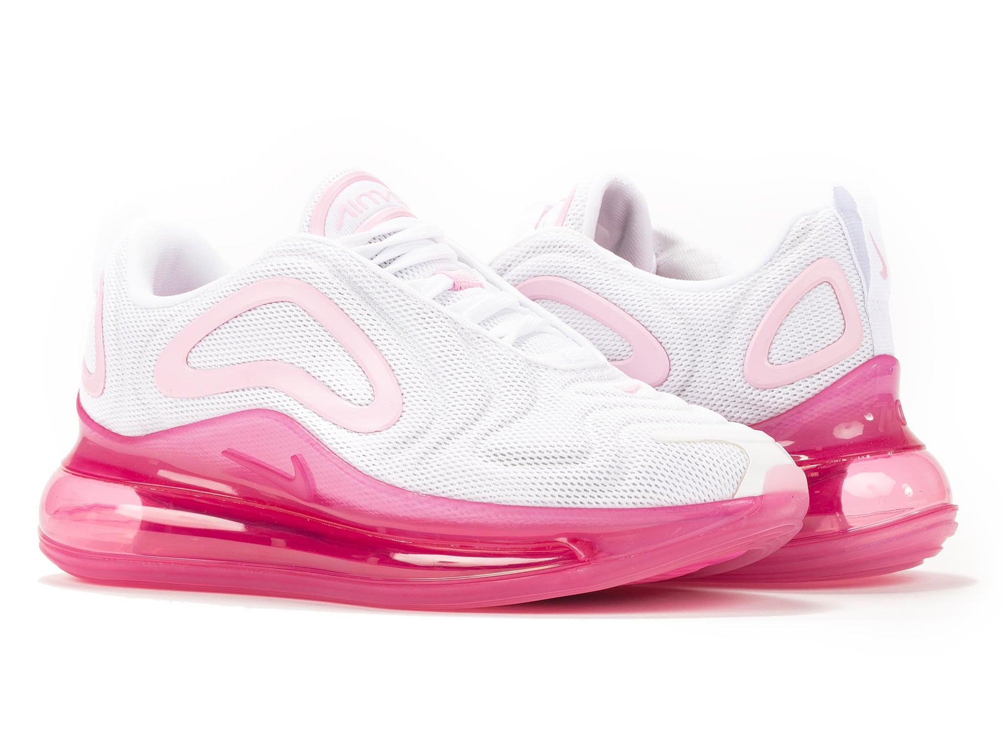 white and pink nike 720