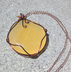 Custom large citrine crystal necklace