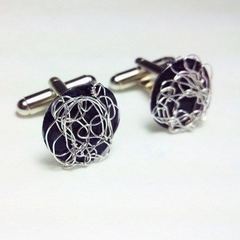 Custom bloodstone crystal earrings