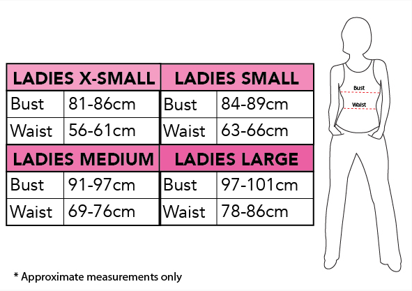 Rubies Marvel Women's Size Chart