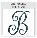 Font ONE HUNDRED THIRTY FOUR