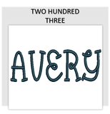 Font TWO HUNDRED AVERY