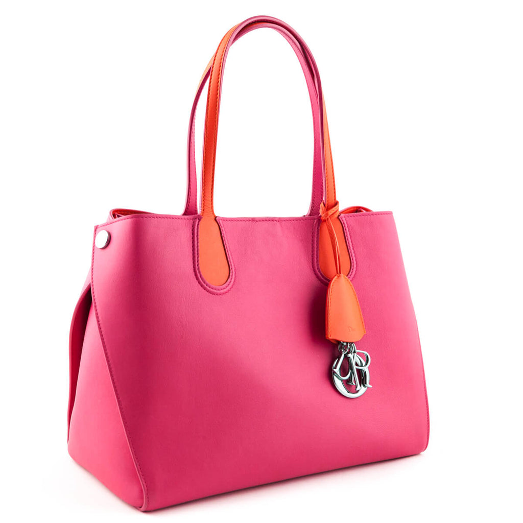 Dior Fuchsia Small Dior Addict Shopping Tote Bag - Luxury Handbags