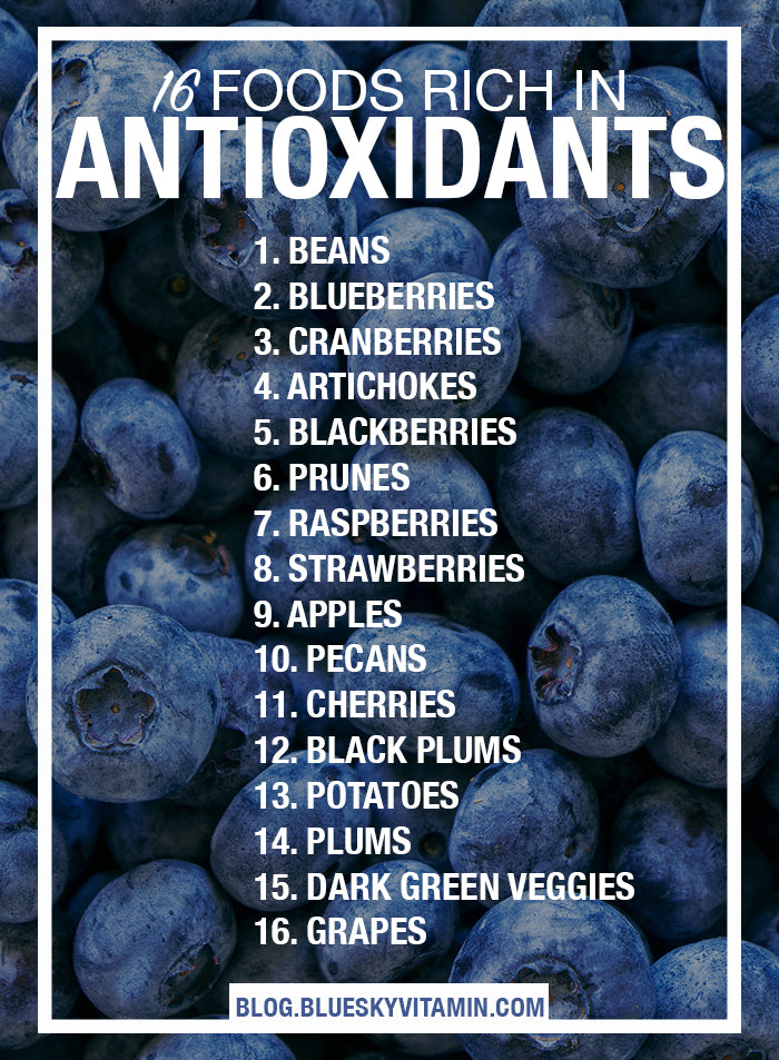 16 Foods Rich in Antioxidants Infographic