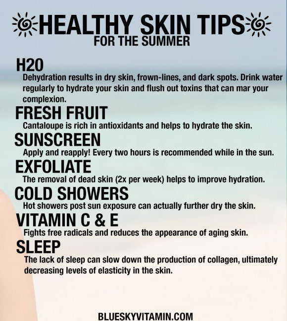 Health Skin Tips for Summer Infographic