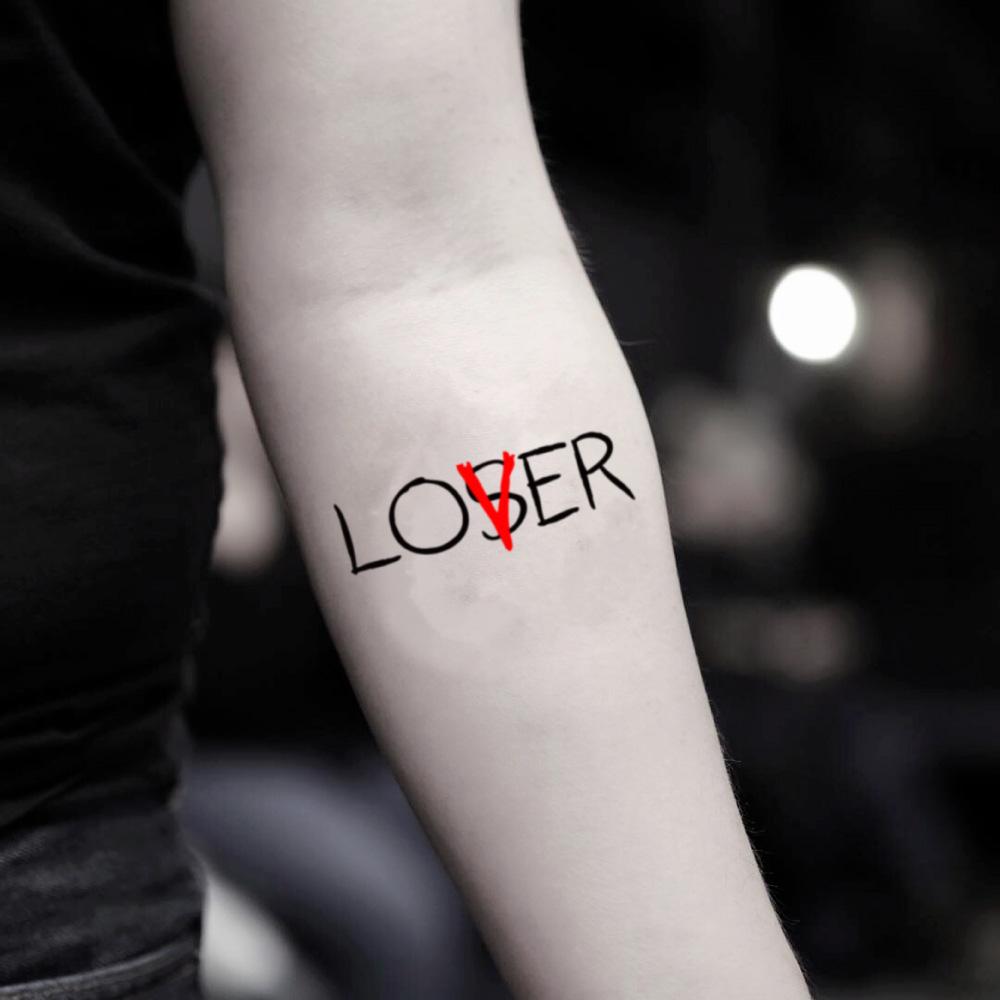 IT Loser Lover Temporary Tattoo Sticker - OhMyTat