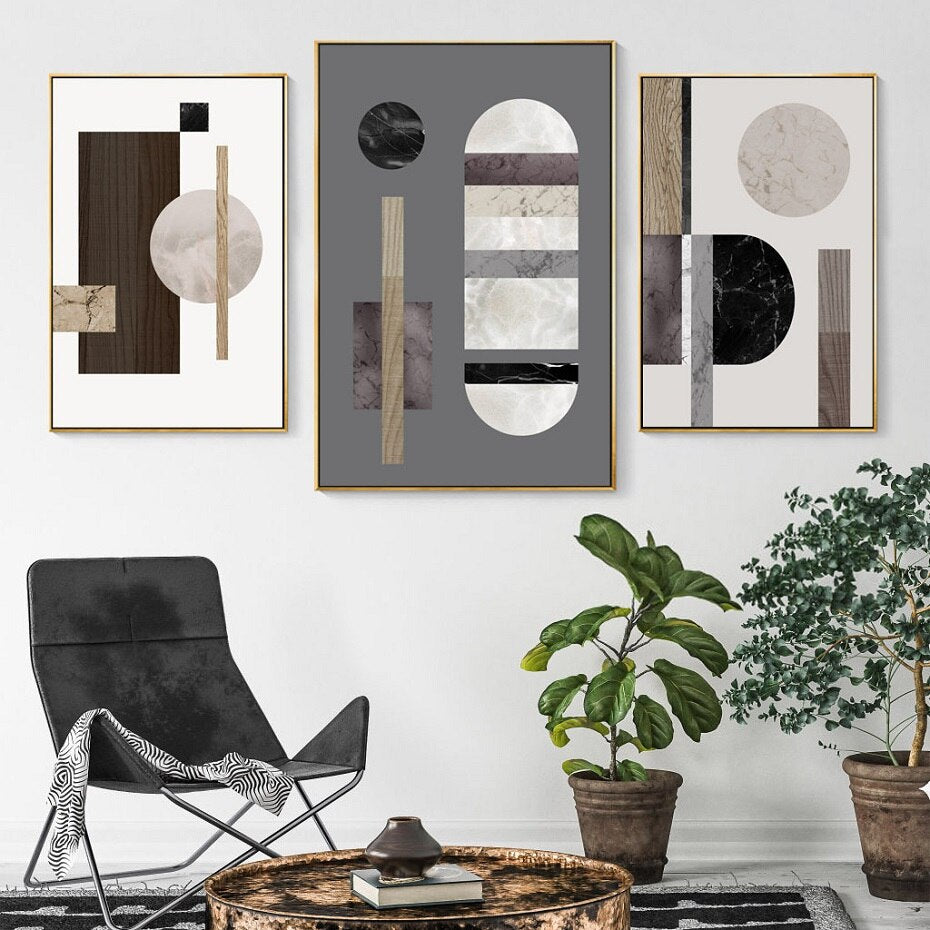 Modern Geometry Tree Abstract Nordic Canvas Poster Picture Wall Home Art Decor 