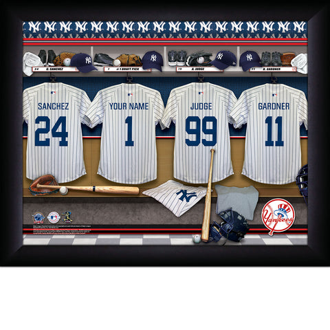Personalized New York Yankees MLB Locker Room Sign