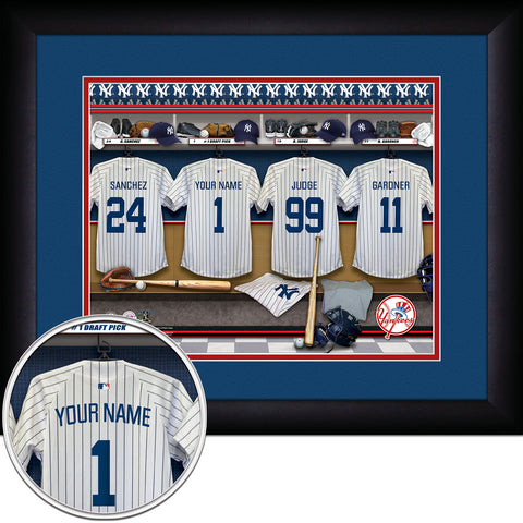 Personalized New York Yankees MLB Locker Room Sign