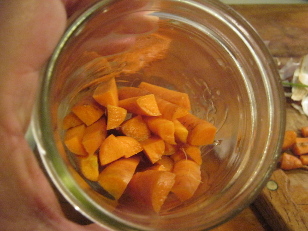 sliced carrots pre fermented