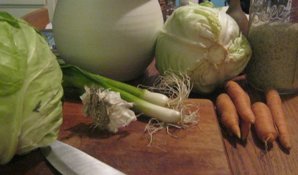homemade sauerkraut ingredients