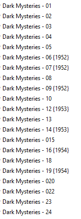 Dark Mysteries comics