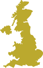 united kingdom gold map silhouette