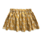 scallop trim skirt made with liberty fabric capel mustard