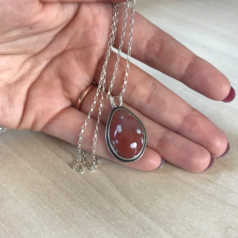 Lake Superior Agate pendant handmade by Beth Millner Jewelry