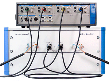 Audio Precision APx555 with an AudioGraph Active LoadBox