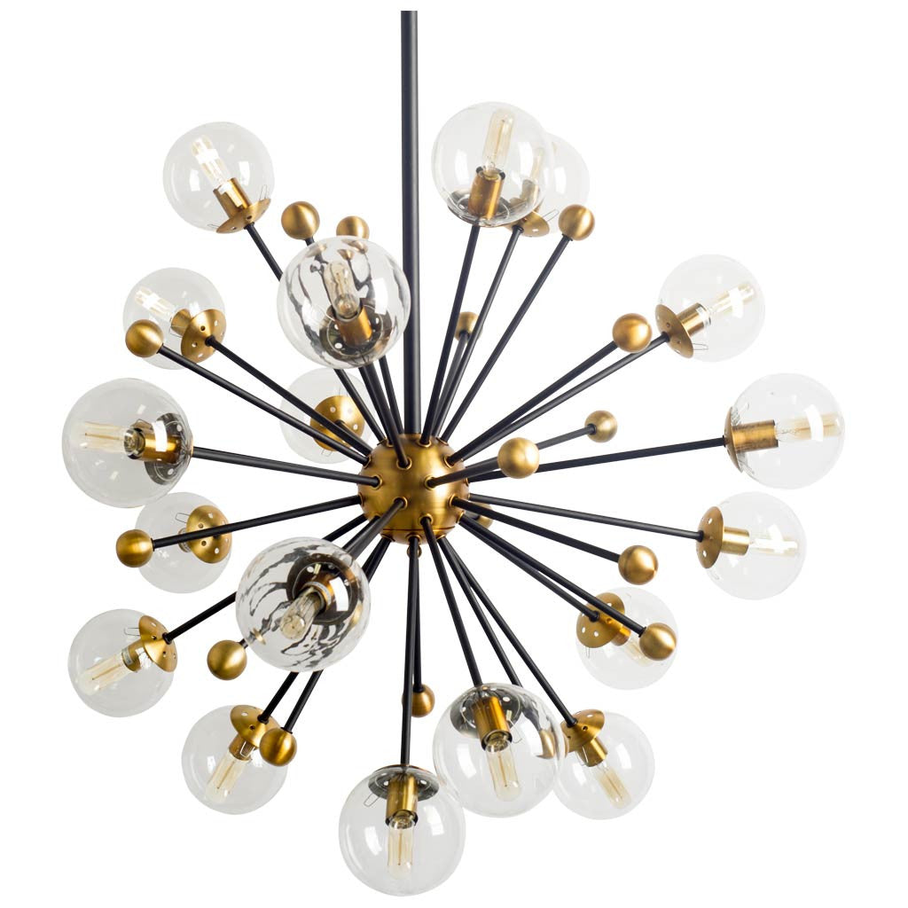 6 light glass globe sputnik chandelier