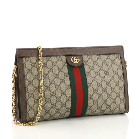 Gucci Ophidia Chain Shoulder Bag GG Coated Canvas Medium 3917701 – Rebag