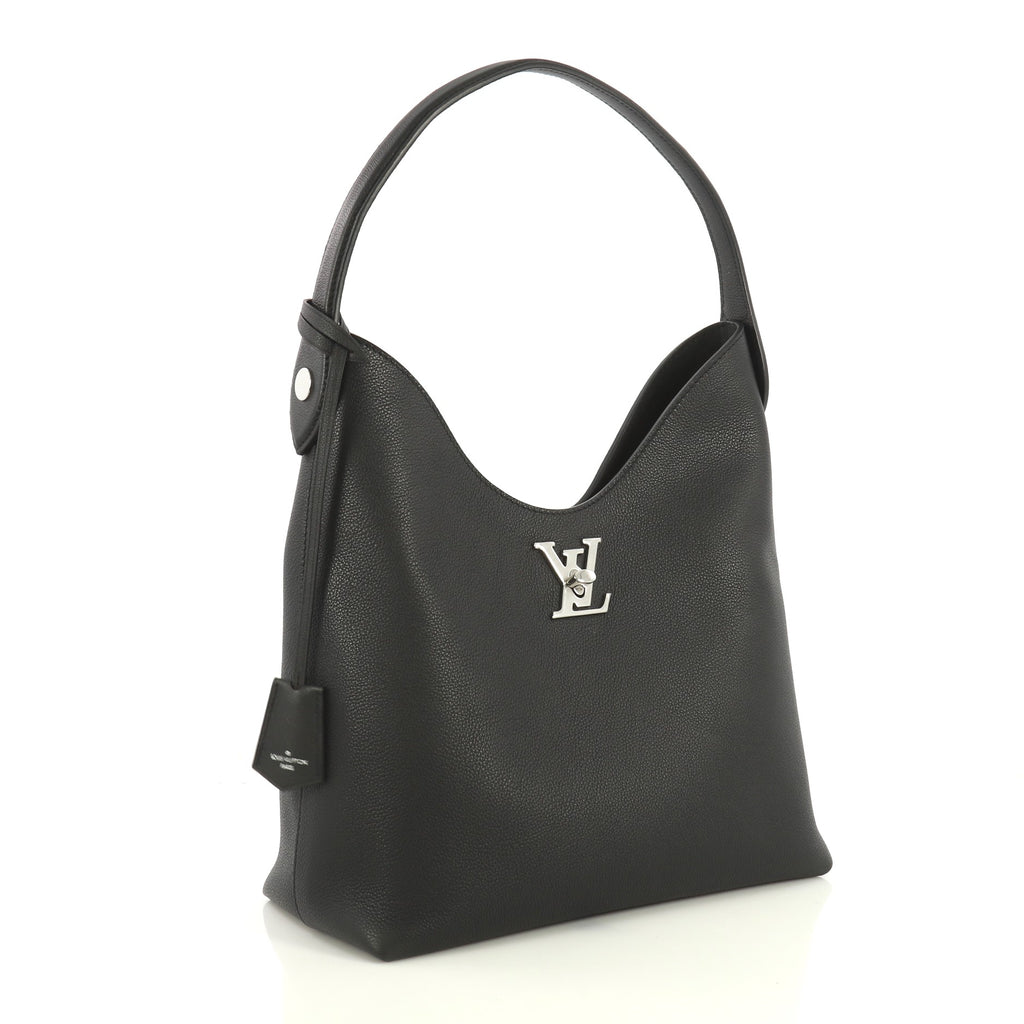 Louis Vuitton Lockme Hobo Leather Black 440371 – Rebag