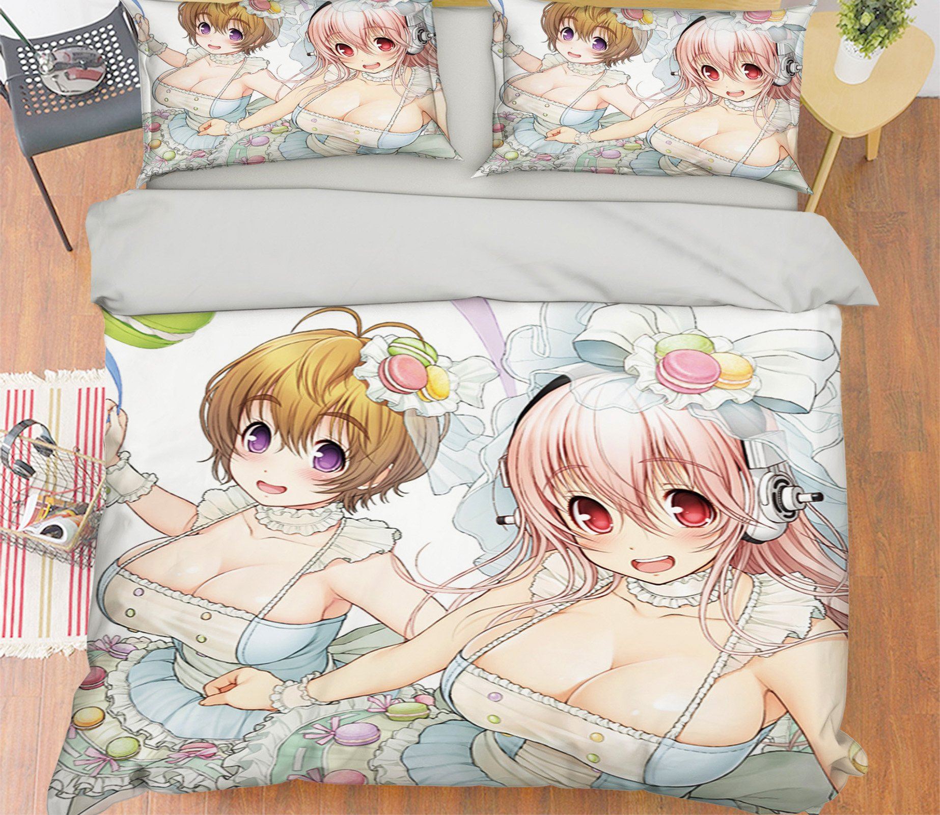 3d Super Sonico 2 Anime Bed Pillowcases Quilt Anime Aj Wallpaper