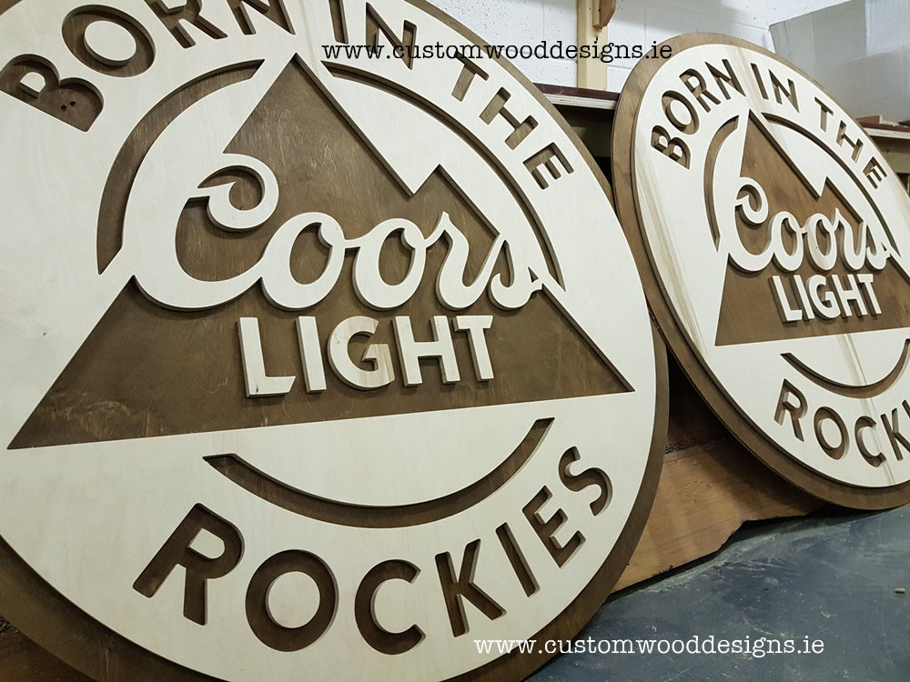 Cors light logo custom wood designs wooden signgs promotional brand activation company timber engraved cnc laser cut ireland irish business gary byrne custom wood  (4)